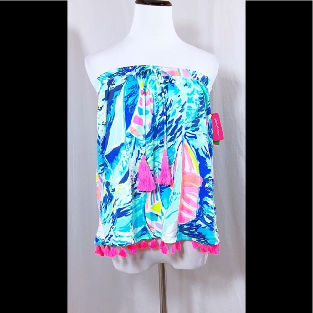 Lily Pulitzer strapless top! So pretty!
